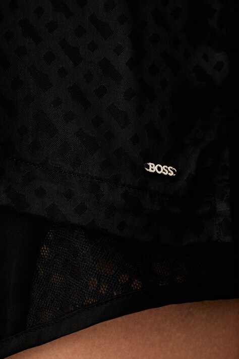 BOSS піжамна сорочка жіноча віскозна B Monogram_Top — фото 4