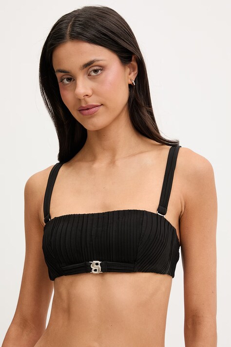 BOSS grudnjak za kupanje ženski BANDEAU_DOUBLE B crni 50561325