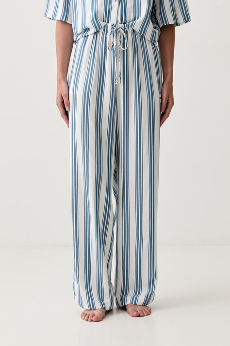 HUGO donji dio pidžame za žene od viskoze RESORT PANTS plavi 50561640