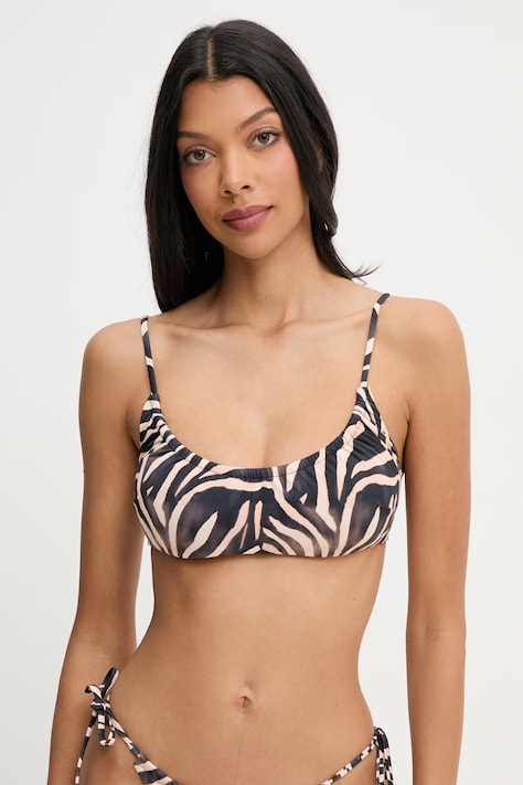HUGO biustonosz kąpielowy damski FANCY_Bralette beżowy 50561287