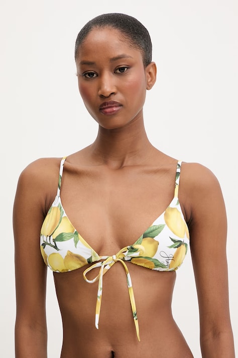 HUGO biustonosz kąpielowy damski FANCY_triangle żółty 50561313