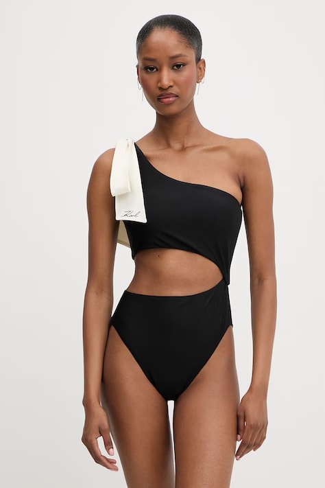 Karl Lagerfeld strój kąpielowy jednoczęściowy damski czarny B2W46029