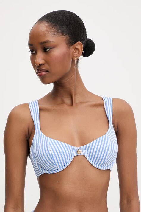 Karl Lagerfeld biustonosz kąpielowy damski HOTEL KARL niebieski B2W46006