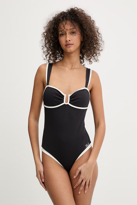 Karl Lagerfeld strój kąpielowy jednoczęściowy damski czarny B2W46026