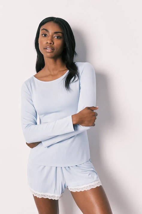 women'secret piżama dwuczęściowa damska z wiskozy niebieska 4753113