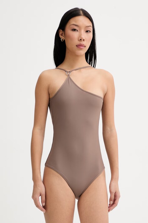 Coperni strój kąpielowy jednoczęściowy damski brązowy COPSW11F5021