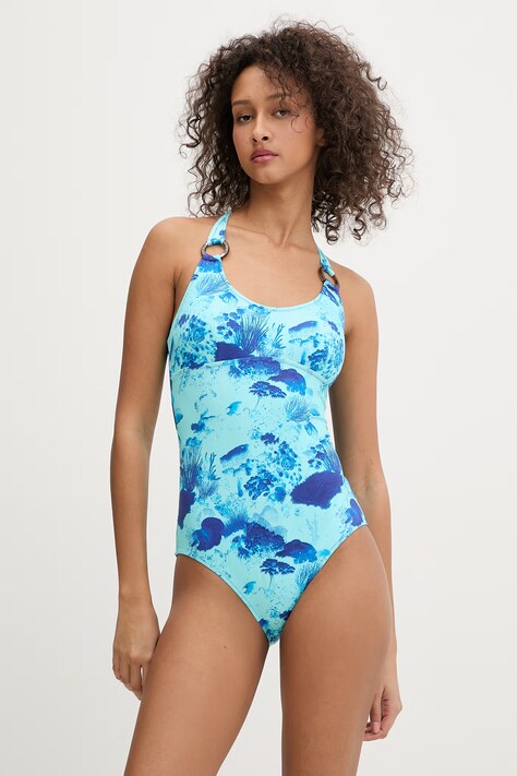 Vilebrequin strój kąpielowy jednoczęściowy damski FIRE niebieski FYEEH118