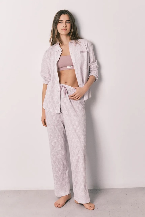 women'secret komplet loungwear damski bawełniany różowy 3593032