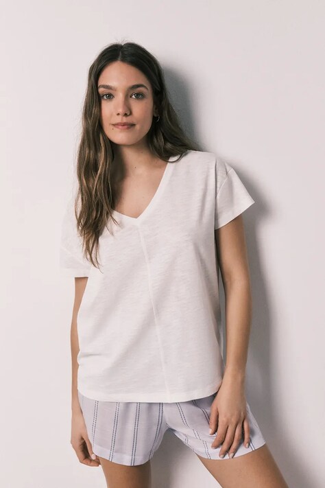 women'secret piżama dwuczęściowa damska biała 3593046