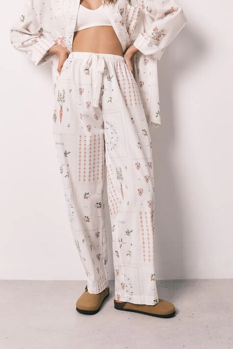 women'secret піжамні штани жіночі бавовняні бежеві 3703233