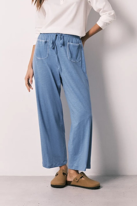 women'secret spodnie piżamowe damskie bawełniane niebieskie 3703234