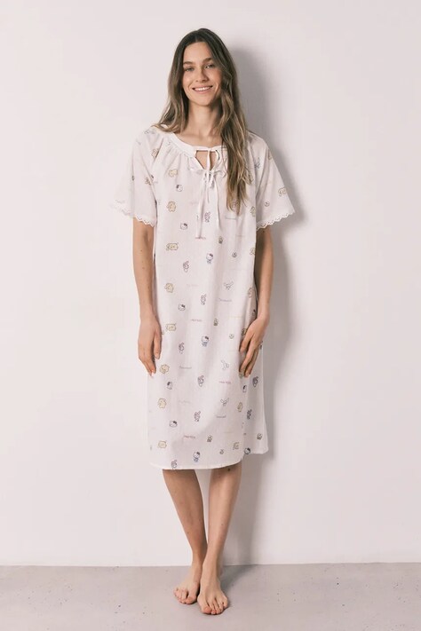 women'secret koszula nocna damska bawełniana biała 4443619