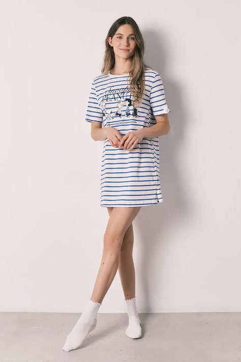 women'secret koszula nocna damska bawełniana niebieska 4443620