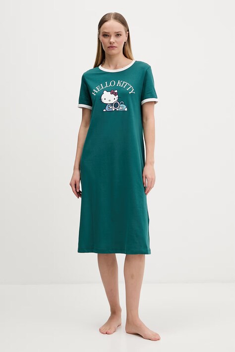 women'secret pidžama košulja za žene od pamuka zelena 4443621