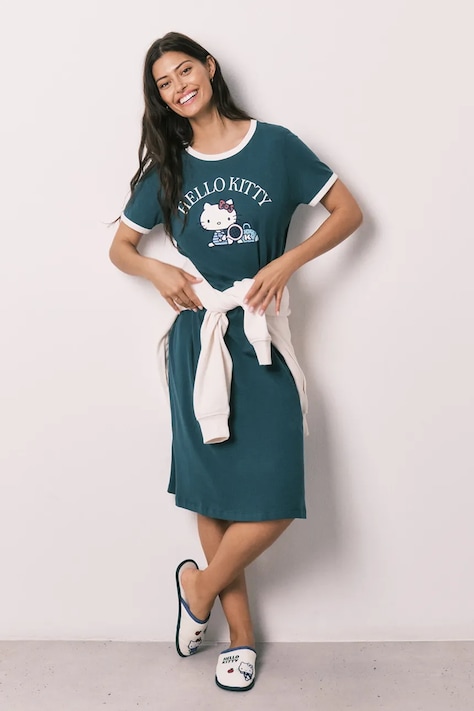 women'secret koszula piżamowa damska bawełniana zielona 4443621