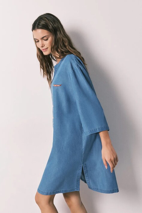 women'secret koszula nocna damska z wiskozą niebieska 4923662