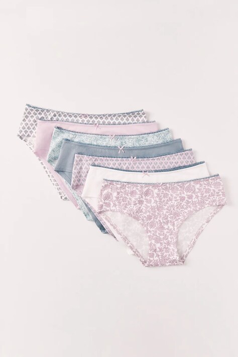 women'secret figi damskie bawełniane 7-pack fioletowe 4933655