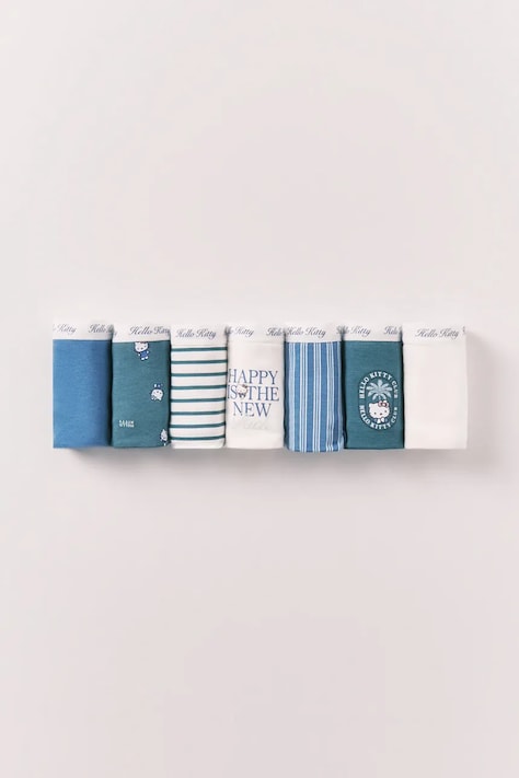 women'secret figi damskie bawełniane 7-pack niebieskie 4933657