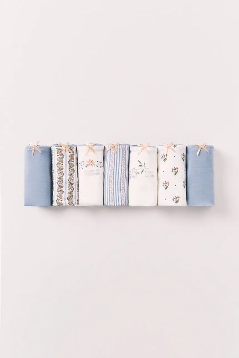 women'secret brazyliany damskie bawełniane 7-pack niebieskie 4933658