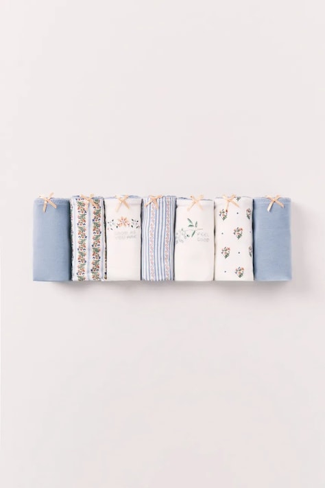 women'secret brazyliany damskie bawełniane 7-pack niebieskie 4933658