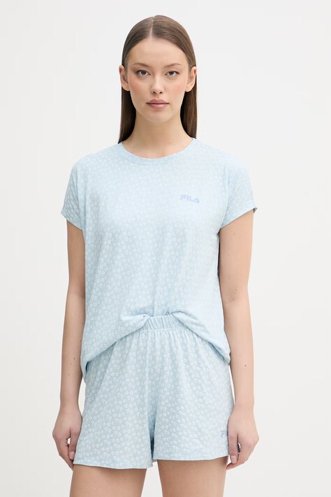 Fila piżama dwuczęściowa damska z wiskozy niebieska FPS4229