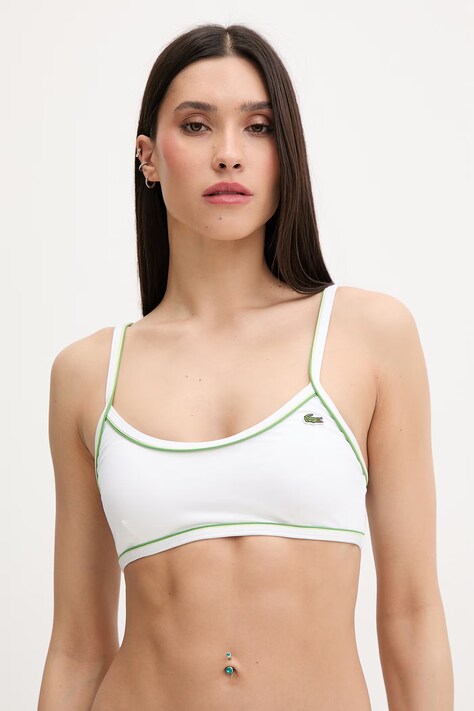 Lacoste biustonosz kąpielowy damski biały MF9828