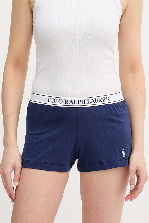 Polo Ralph Lauren szorty piżamowe damskie z bawełny granatowe 4P0781