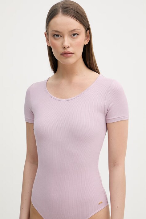 United Colors of Benetton боді жіноче віскозне — SS26-BID25T, рожевий — фото 5