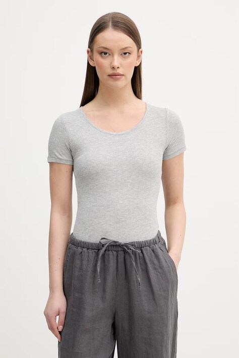 United Colors of Benetton body damskie z wiskozy szare 3P2Y3B006