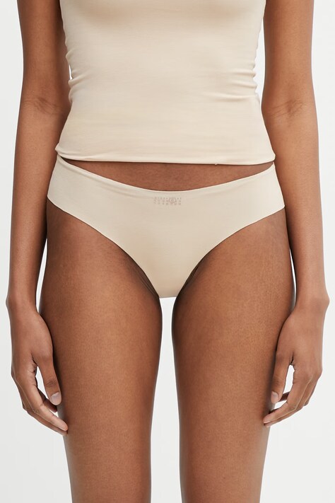 MM6 Maison Margiela figi damskie z bawełną beżowe MKLL10040