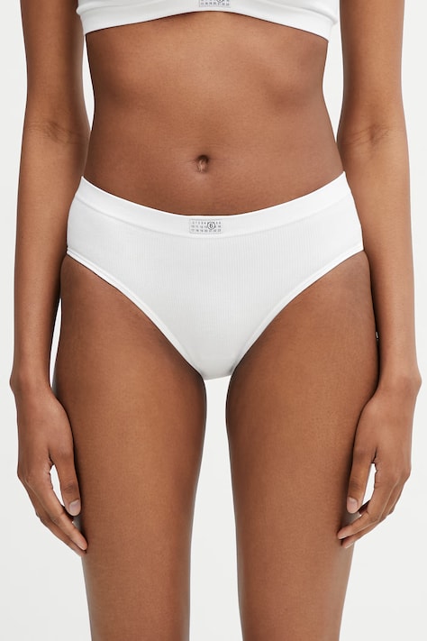 MM6 Maison Margiela figi damskie z bawełną białe MKL740010