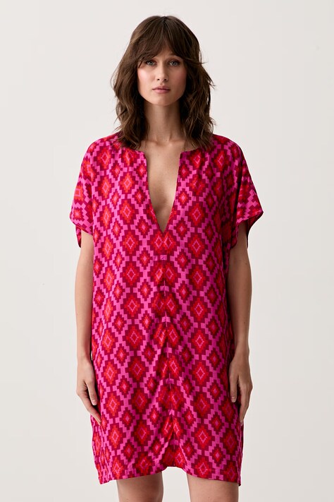 United Colors of Benetton plážové šaty dámské růžové 4YCF5V02P