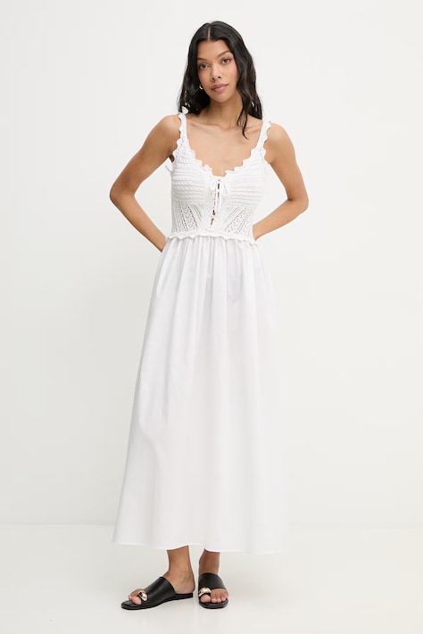 Liu Jo sukienka plażowa damska biała VA6130 TS125