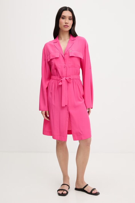 Liu Jo sukienka plażowa damska różowa VA6137 T2920