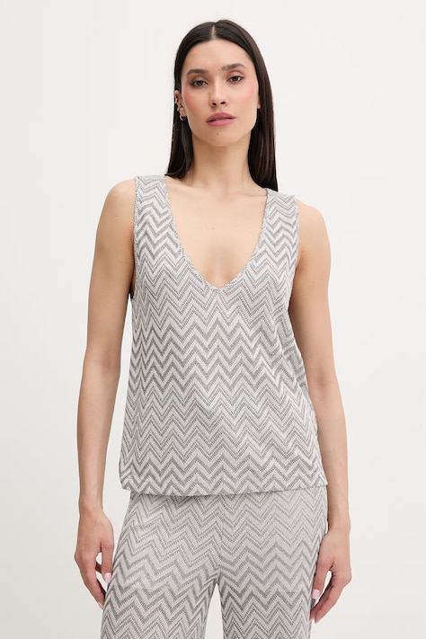 Liu Jo top plażowy damski szary VA6175 J3878