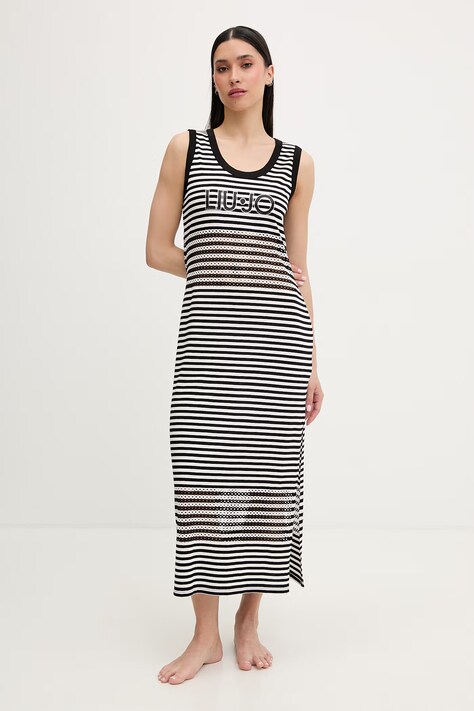 Liu Jo sukienka plażowa damska czarna VA6198 J3908