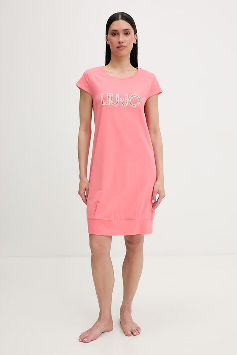 Liu Jo sukienka plażowa damska różowa VA6212 JS003