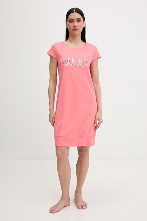 Liu Jo sukienka plażowa damska różowa VA6212 JS003