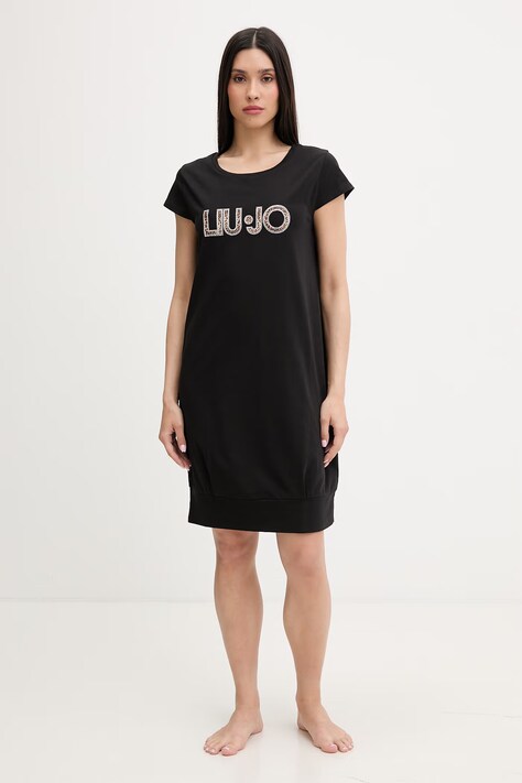 Liu Jo sukienka plażowa damska czarna VA6212 JS003