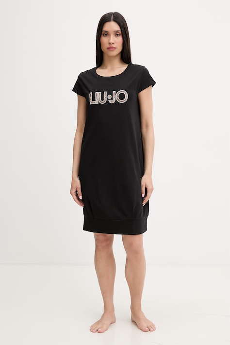 Liu Jo sukienka plażowa damska czarna VA6212 JS003