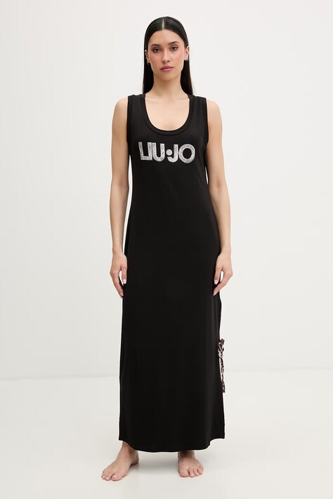 Liu Jo sukienka plażowa damska czarna VA6215 JS360