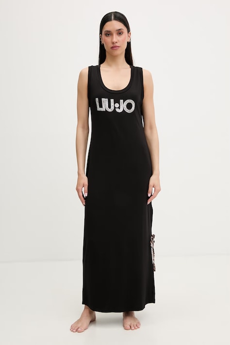 Liu Jo sukienka plażowa damska czarna VA6215 JS360