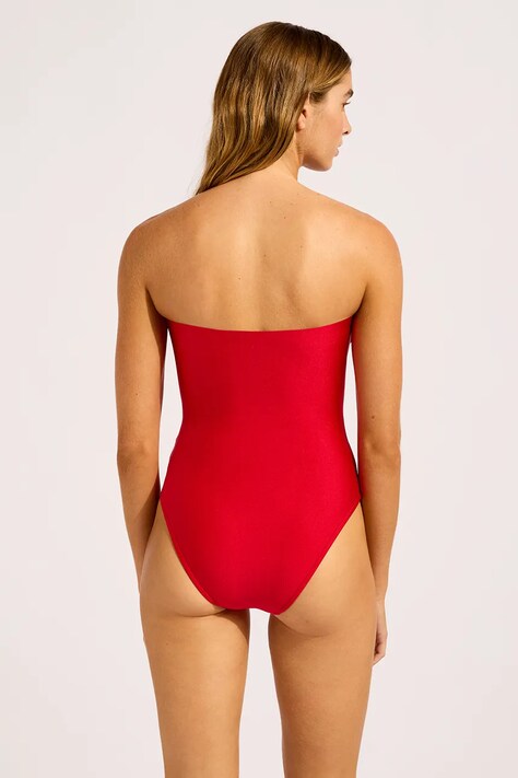 Seafolly jednodílné plavky dámské Ring Front červené 11180-217