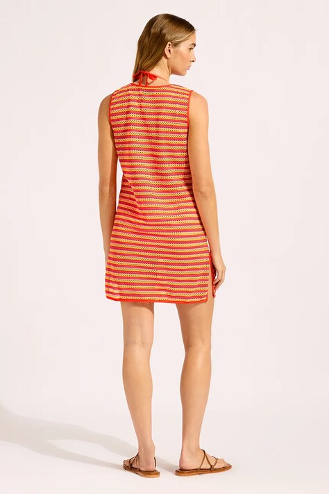 Seafolly plážové šaty dámské Calypso Mini Cover Up oranžové 55506-CU