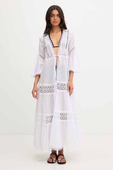 Charo Ruiz Ibiza narzutka plażowa damska Glen biała 201301