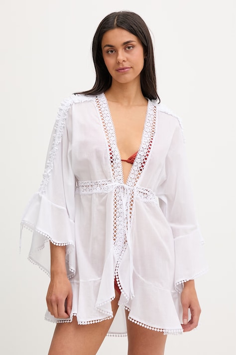 Charo Ruiz Ibiza plážový přehoz dámský Antonella bílý 221209