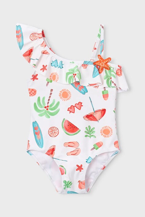 Mayoral jednoczęściowy strój kąpielowy dziecięcy kolor biały 3737