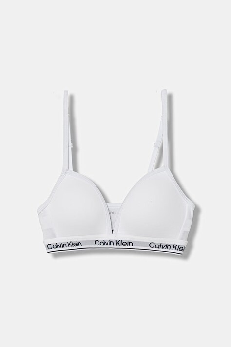 Calvin Klein Underwear biustonosz trójkątny dziecięcy bawełniany z elastanem biały G80G800736