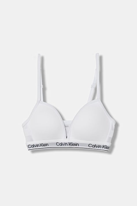 Calvin Klein Underwear biustonosz trójkątny dziecięcy bawełniany z elastanem biały G80G800736