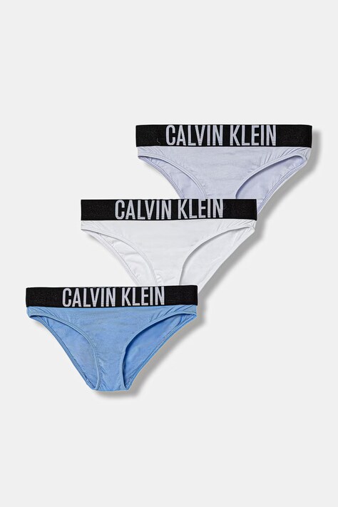 Calvin Klein Underwear figi dziecięce bawełniane z elastanem 2-pack niebieskie G80G800730